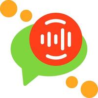 Voice recognition Flat Icon vector