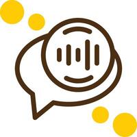 Voice recognition Yellow Lieanr Circle Icon vector