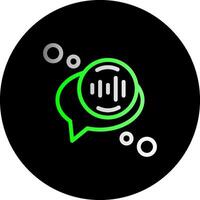 Voice recognition Dual Gradient Circle Icon vector