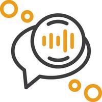 Voice recognition Line Two Color Icon vector