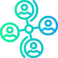 Networking Linear Gradient Icon vector