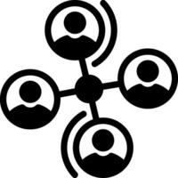 Networking Glyph Icon vector