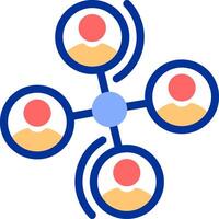 Networking Color Filled Icon vector