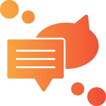 Speech bubble style Solid Multi Gradient Icon vector