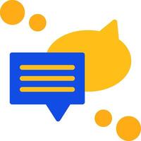 Speech bubble style Flat Two Color Icon vector