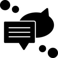 Speech bubble style Glyph Icon vector