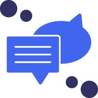Speech bubble style Solid Two Color Icon vector