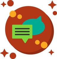 Speech bubble style Tailed Color Icon vector