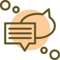 Speech bubble style Linear Circle Icon vector