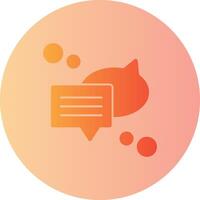 Speech bubble style Gradient Circle Icon vector