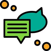 Speech bubble style Line Filled Icon vector