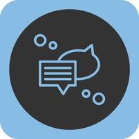 Speech bubble style Linear Round Icon vector