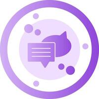 Speech bubble style Glyph Gradient Icon vector