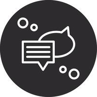 Speech bubble style Inverted Icon vector