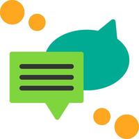 Speech bubble style Flat Icon vector