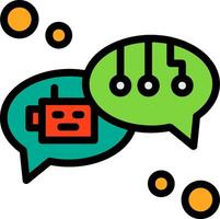 AI conversation Line Filled Icon vector