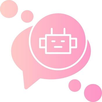Chatbot Solid Multi Gradient Icon vector