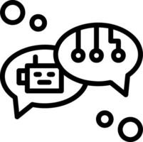 AI conversation Line Icon vector