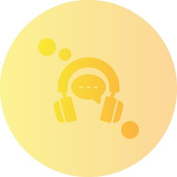 charla apoyo degradado circulo icono vector