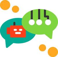 AI conversation Flat Icon vector