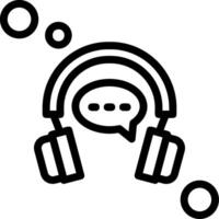 Chat support Line Icon vector