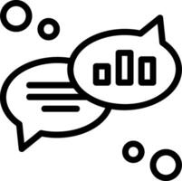 Conversation analysis Line Icon vector