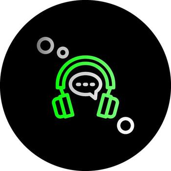 Chat support Dual Gradient Circle Icon vector