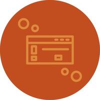 Dialog box warning Line Multi color Icon vector