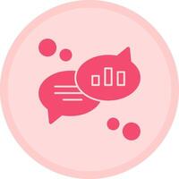 Conversation analysis Multicolor Circle Icon vector