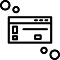Dialog box warning Line Icon vector