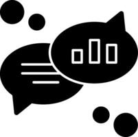 Conversation analysis Glyph Icon vector