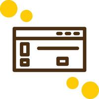 Dialog box warning Yellow Lieanr Circle Icon vector