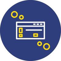 Dialog box warning Dual Line Circle Icon vector