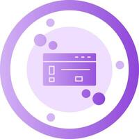 Dialog box warning Glyph Gradient Icon vector