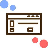 Dialog box warning Color Filled Icon vector