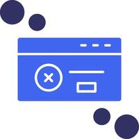 Dialog box error Solid Two Color Icon vector