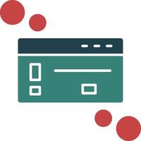 Dialog box warning Glyph Two Color Icon vector