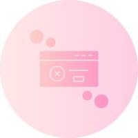 Dialog box error Gradient Circle Icon vector