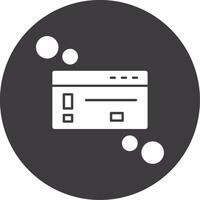 Dialog box warning Glyph Circle Icon vector