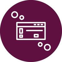 Dialog box warning Outline Circle Icon vector
