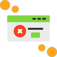 Dialog box error Flat Icon vector