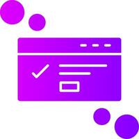 Dialog box success Solid Multi Gradient Icon vector