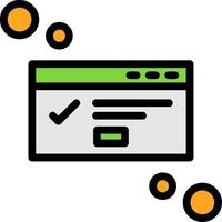 Dialog box success Line Filled Icon vector