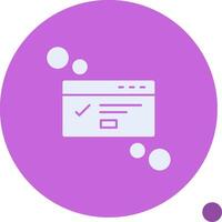 Dialog box success Glyph Shadow Icon vector