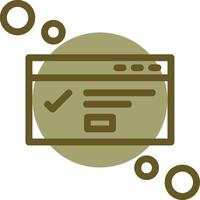 Dialog box success Linear Circle Icon vector