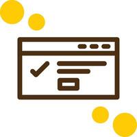 Dialog box success Yellow Lieanr Circle Icon vector
