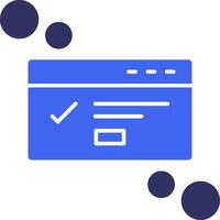 Dialog box success Solid Two Color Icon vector