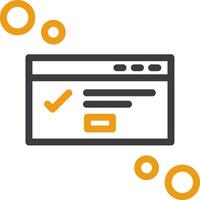 Dialog box success Line Two Color Icon vector