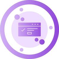 Dialog box success Glyph Gradient Icon vector