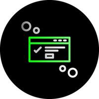 Dialog box success Dual Gradient Circle Icon vector